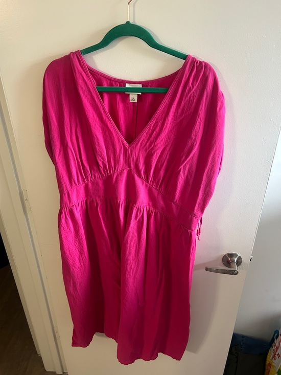 Ava & Viv Dresses & Skirts - Bright Fuchsia V-Neck Casual Dress - Size 1X